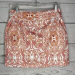 Adidas Climacool Athletic Skort Pink/Orange Stretch Pockets Womens‎ 4